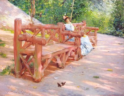 Park Bench Date by William Merritt Chase